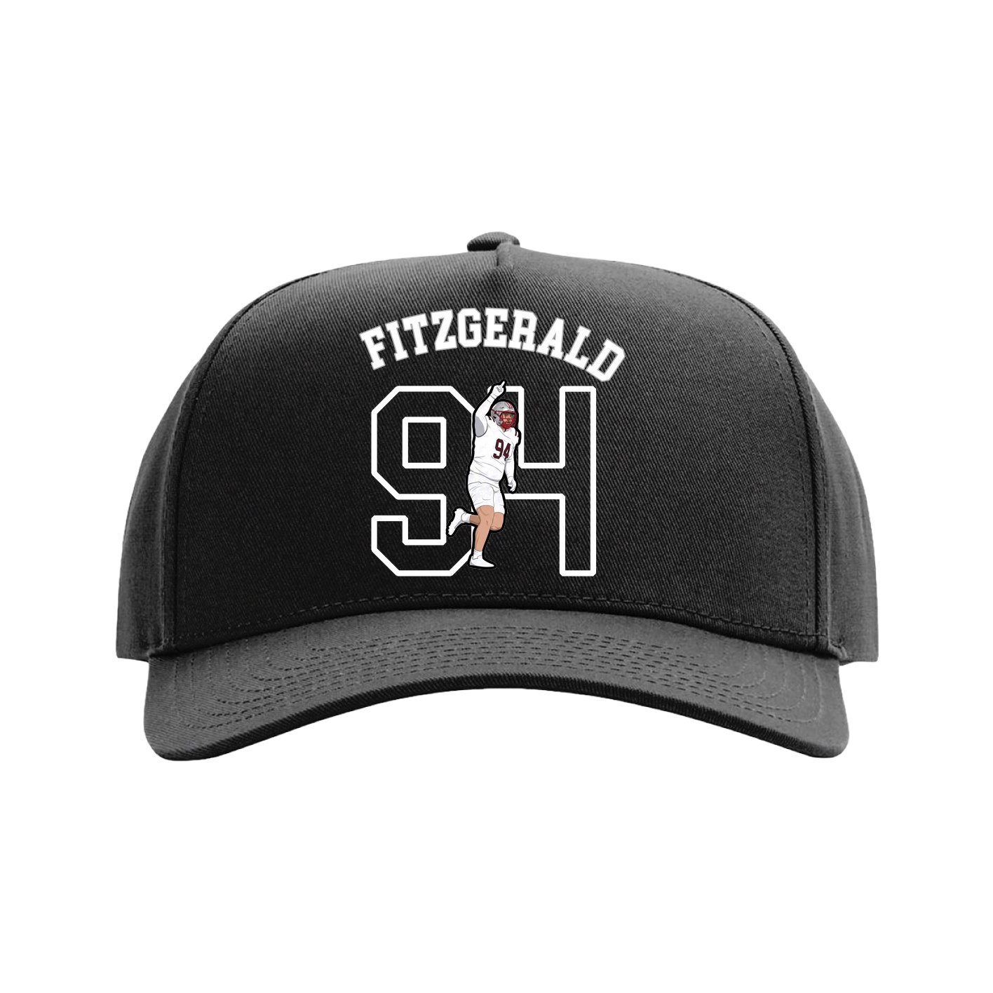 Full Fabric Five-Panel Champ Cap — Shirsey Arch in Black