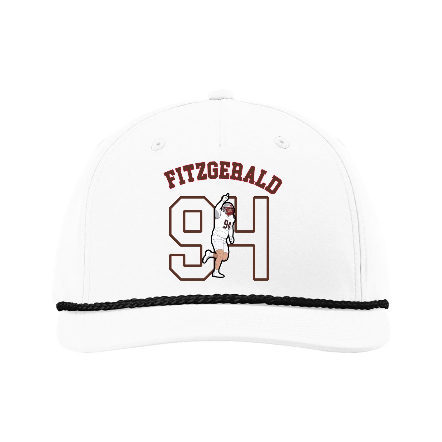 Five-Panel Classic Rope Cap — Shirsey Arch in White