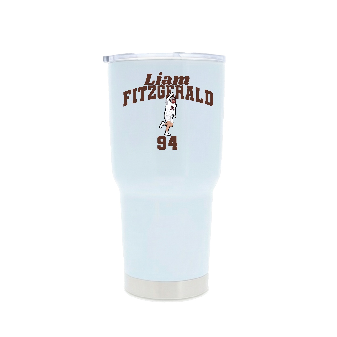 30oz Stainless Steel Tumbler — Signature Arch in White