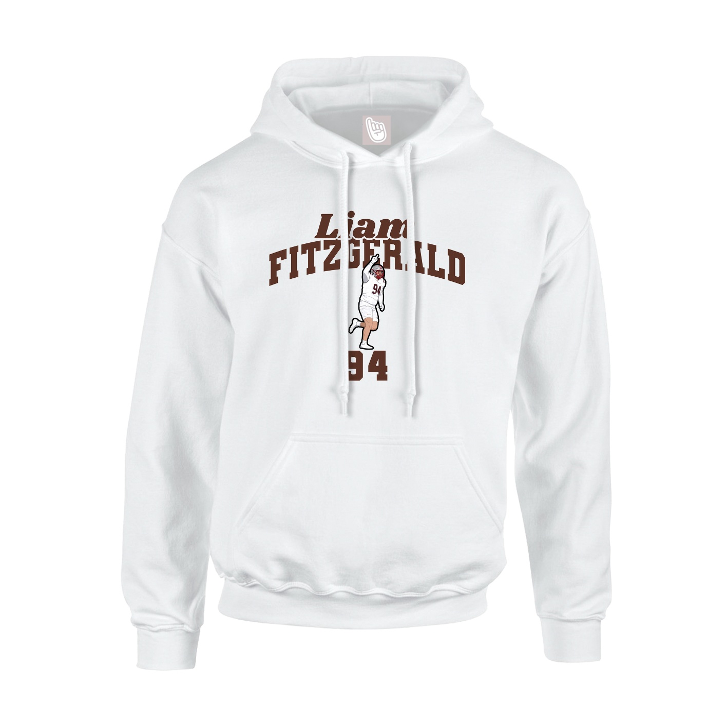 Hoodie — Signature Arch in White