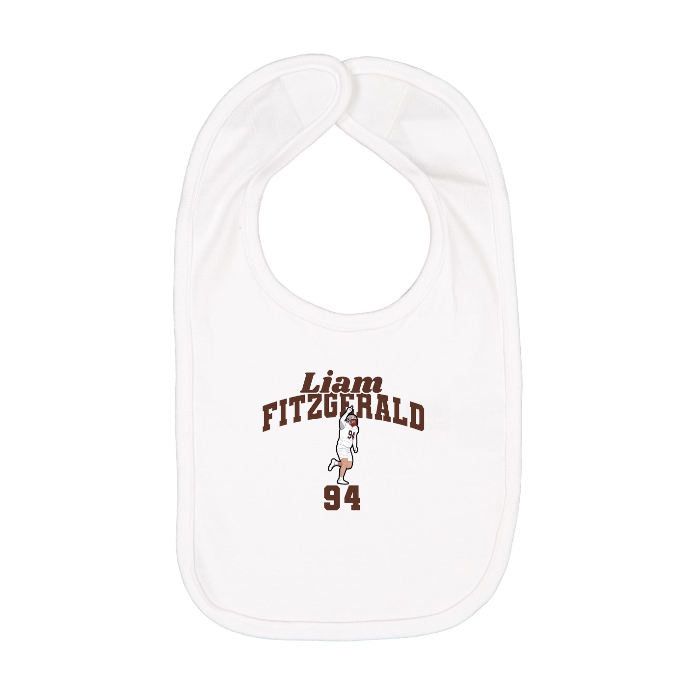 Infant Bib — Signature Arch in White