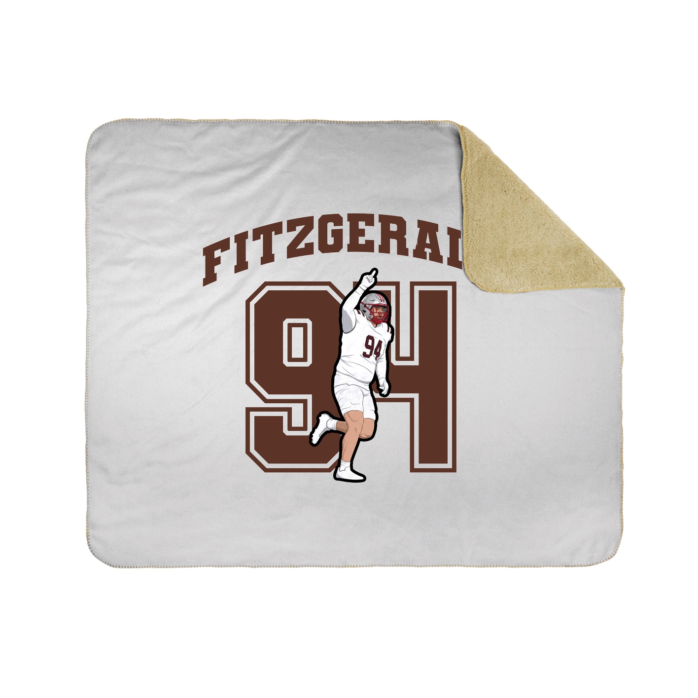 Throw Blanket — Number in White