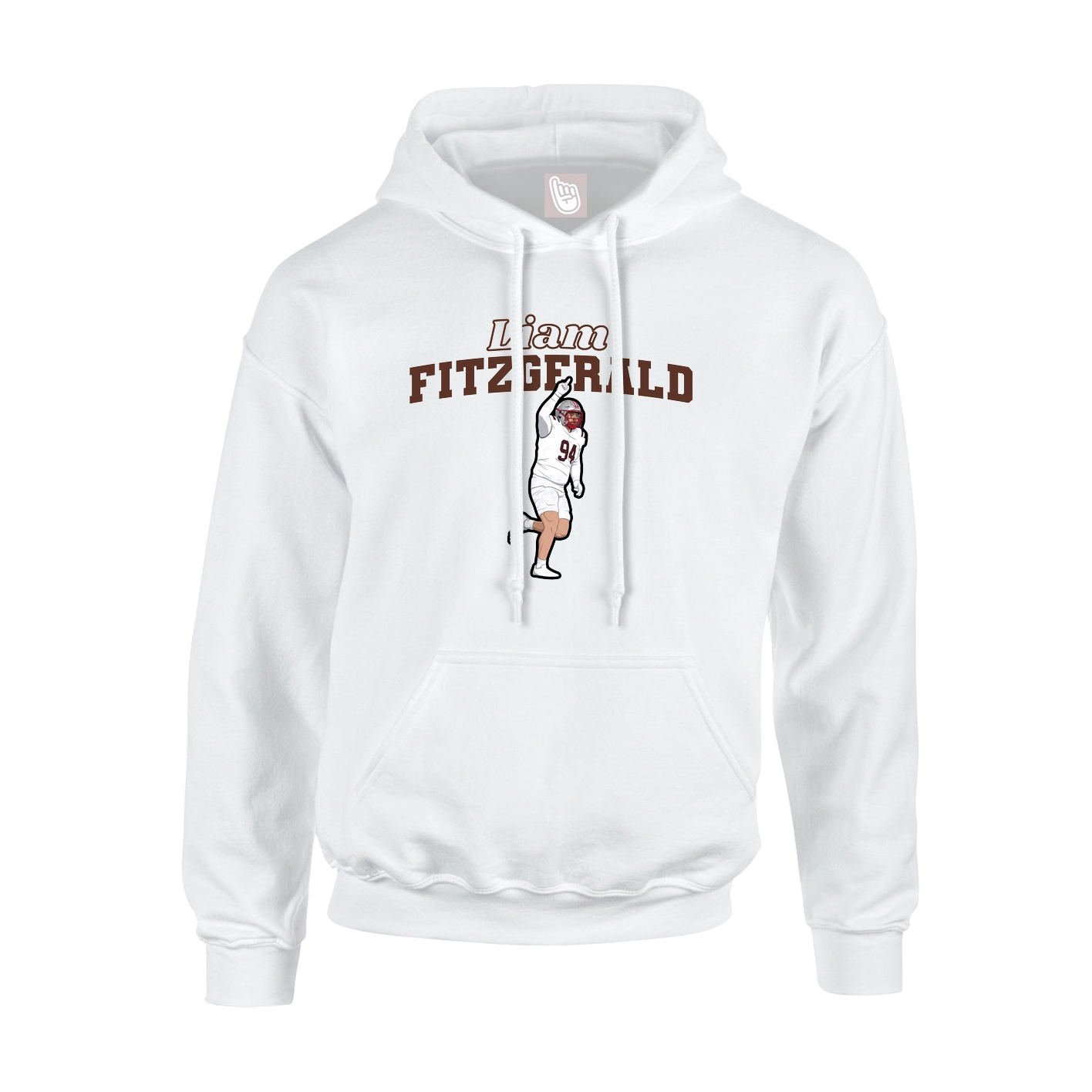 Hoodie — Name Arch in White