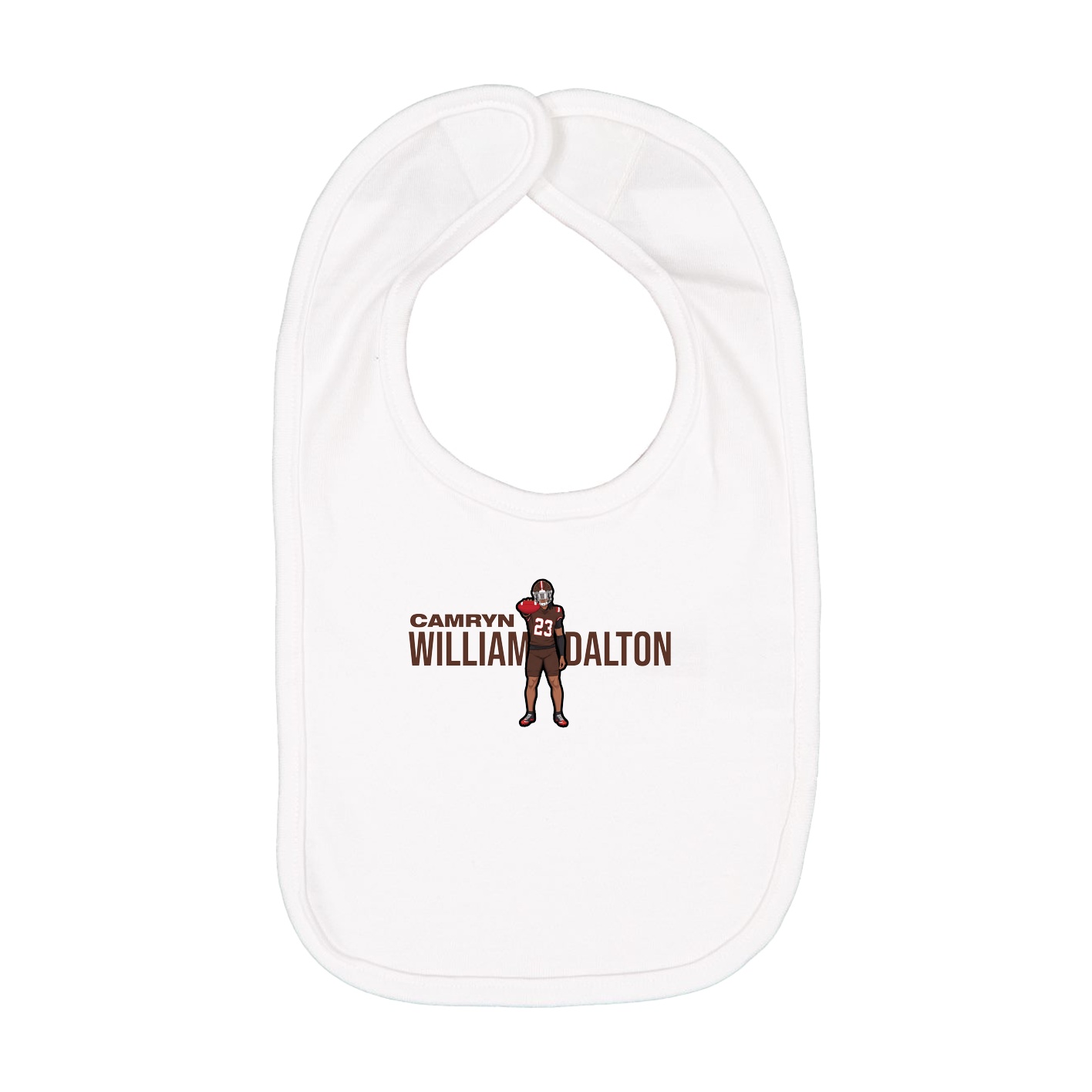 Infant Bib — Player Name in White
