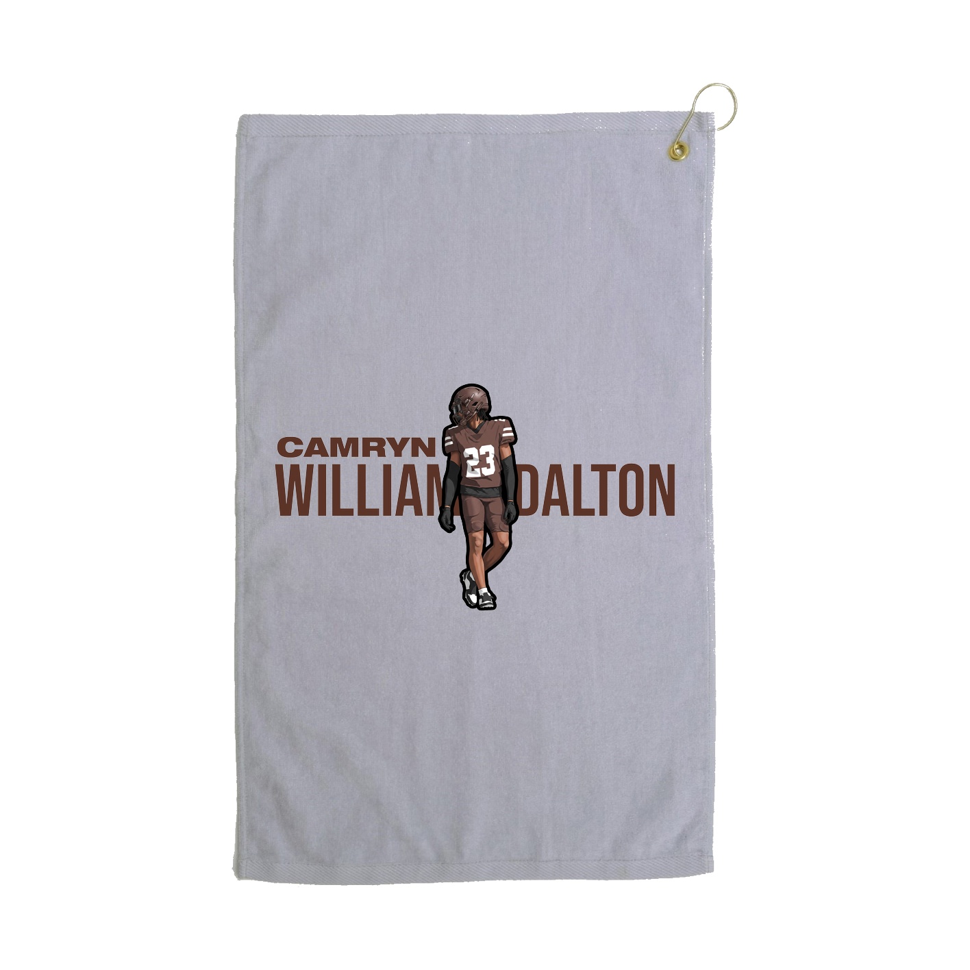 Golf Towel — Player Name in Grey