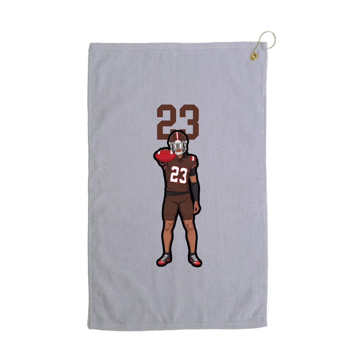 Golf Towel — Number Top in Grey