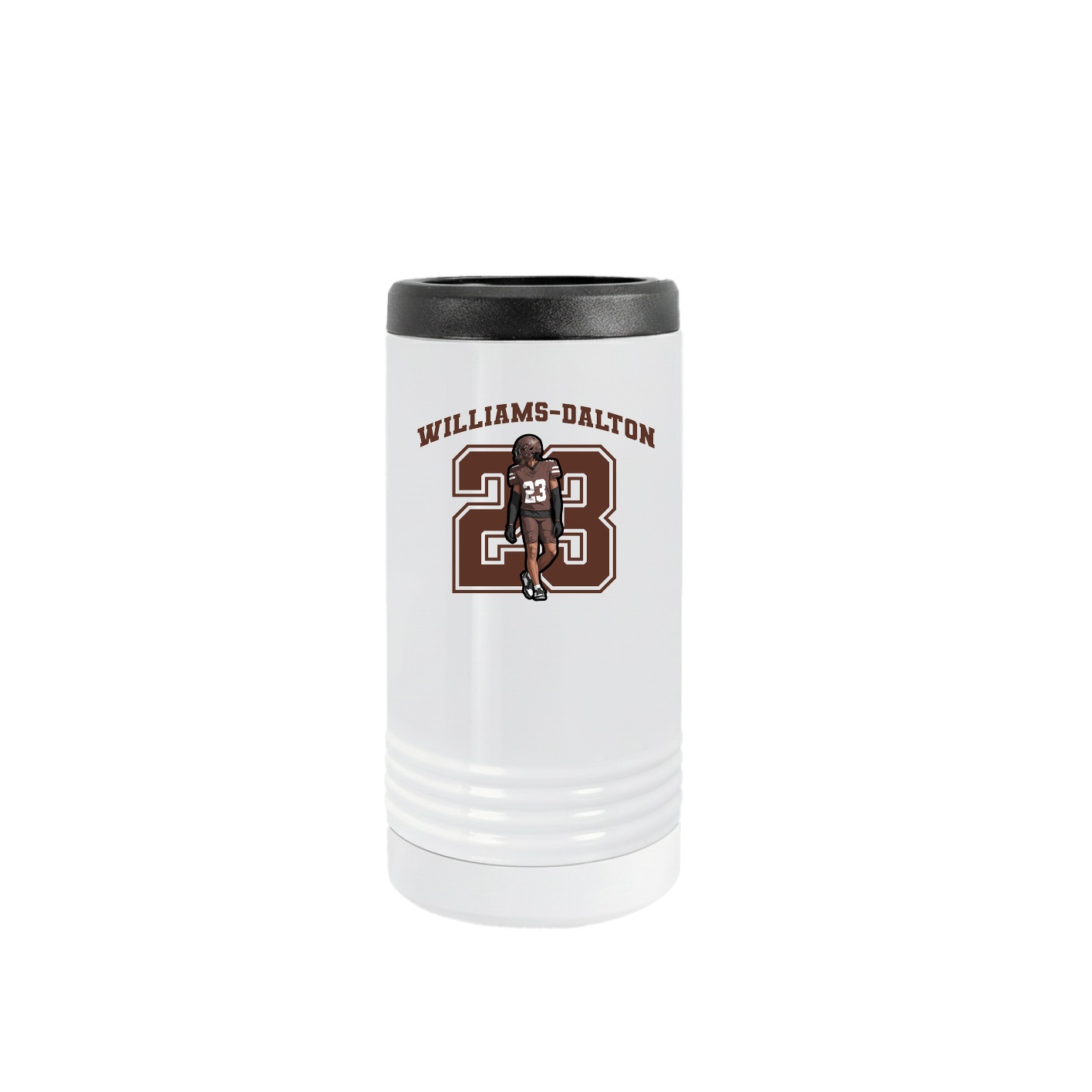 Slim Beverage Holder — Number in White