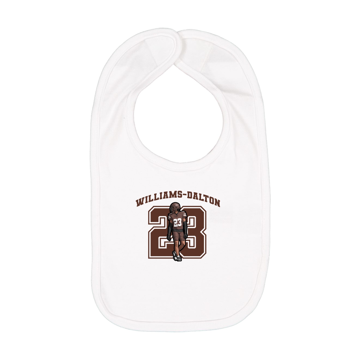 Infant Bib — Number in White