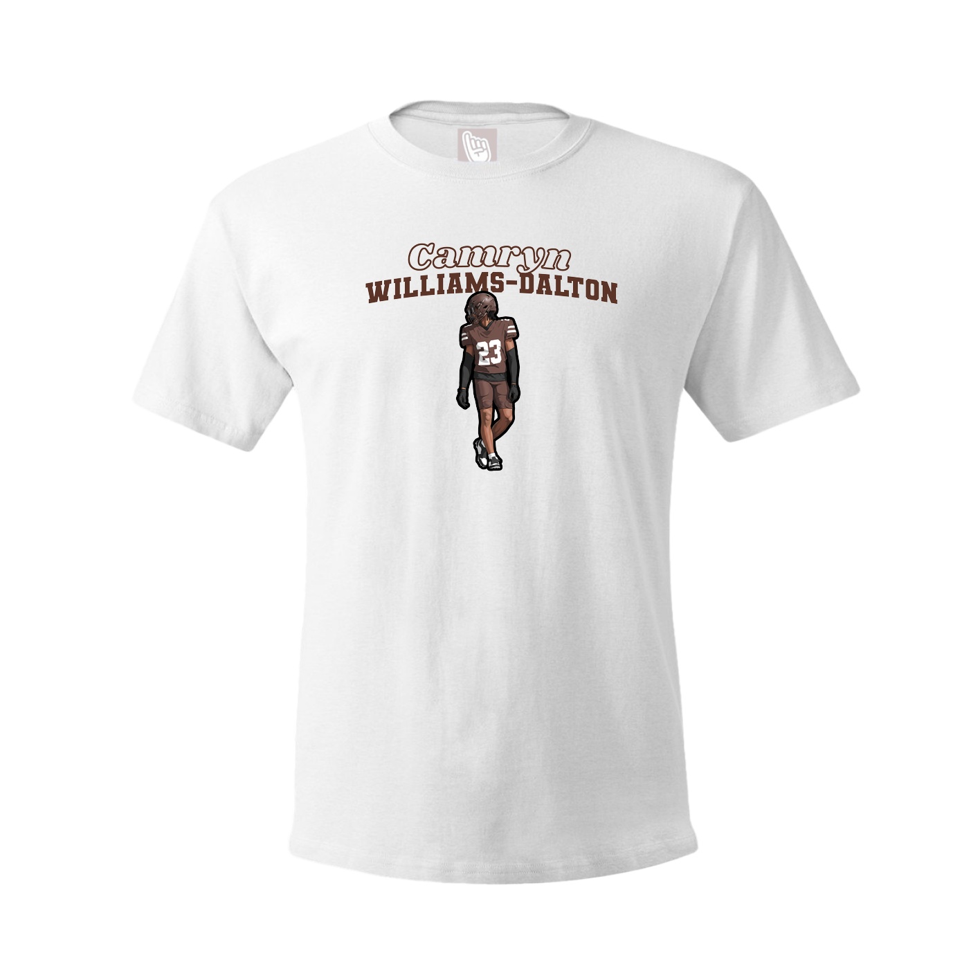 Youth Tee — Name Arch in White