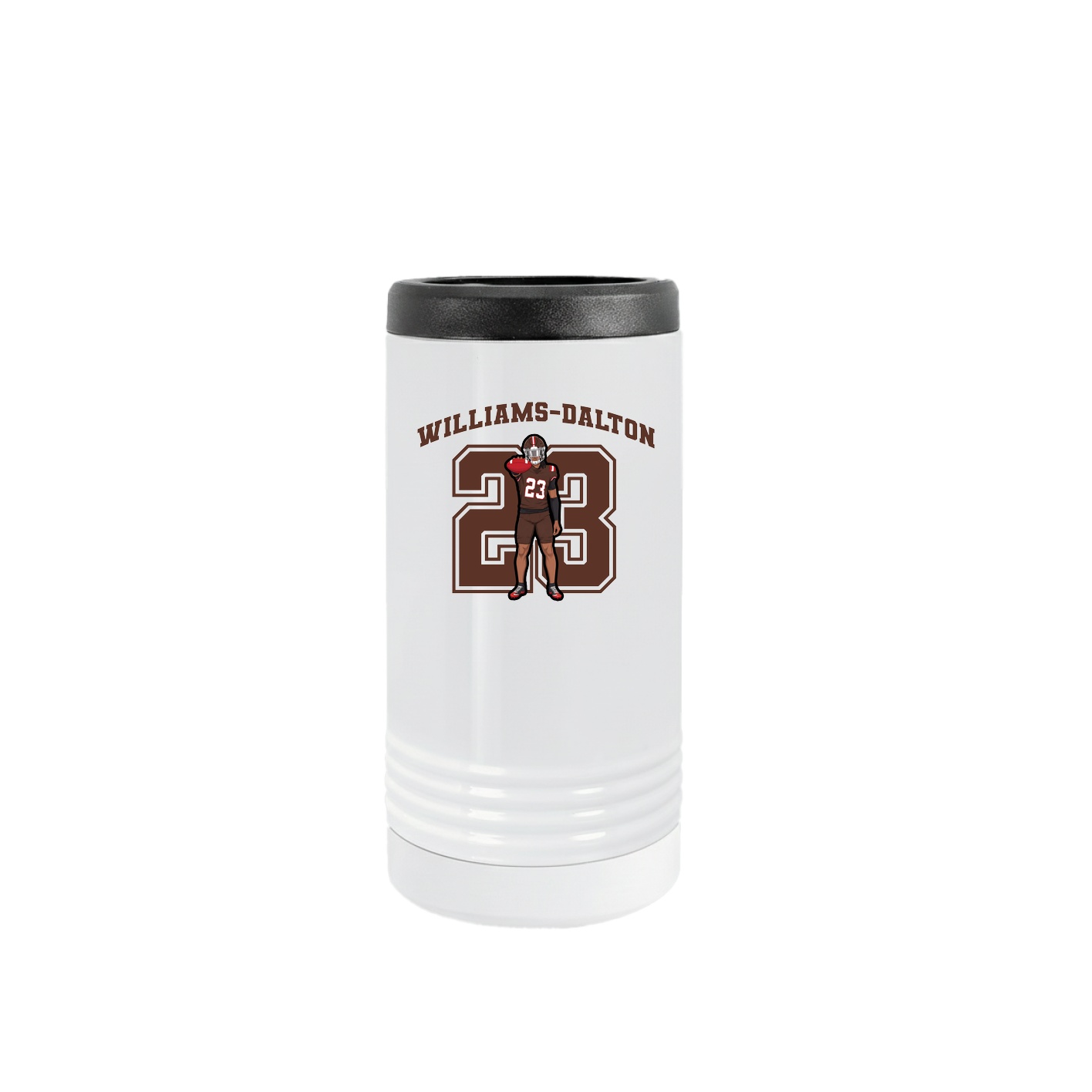 Slim Beverage Holder — Number in White