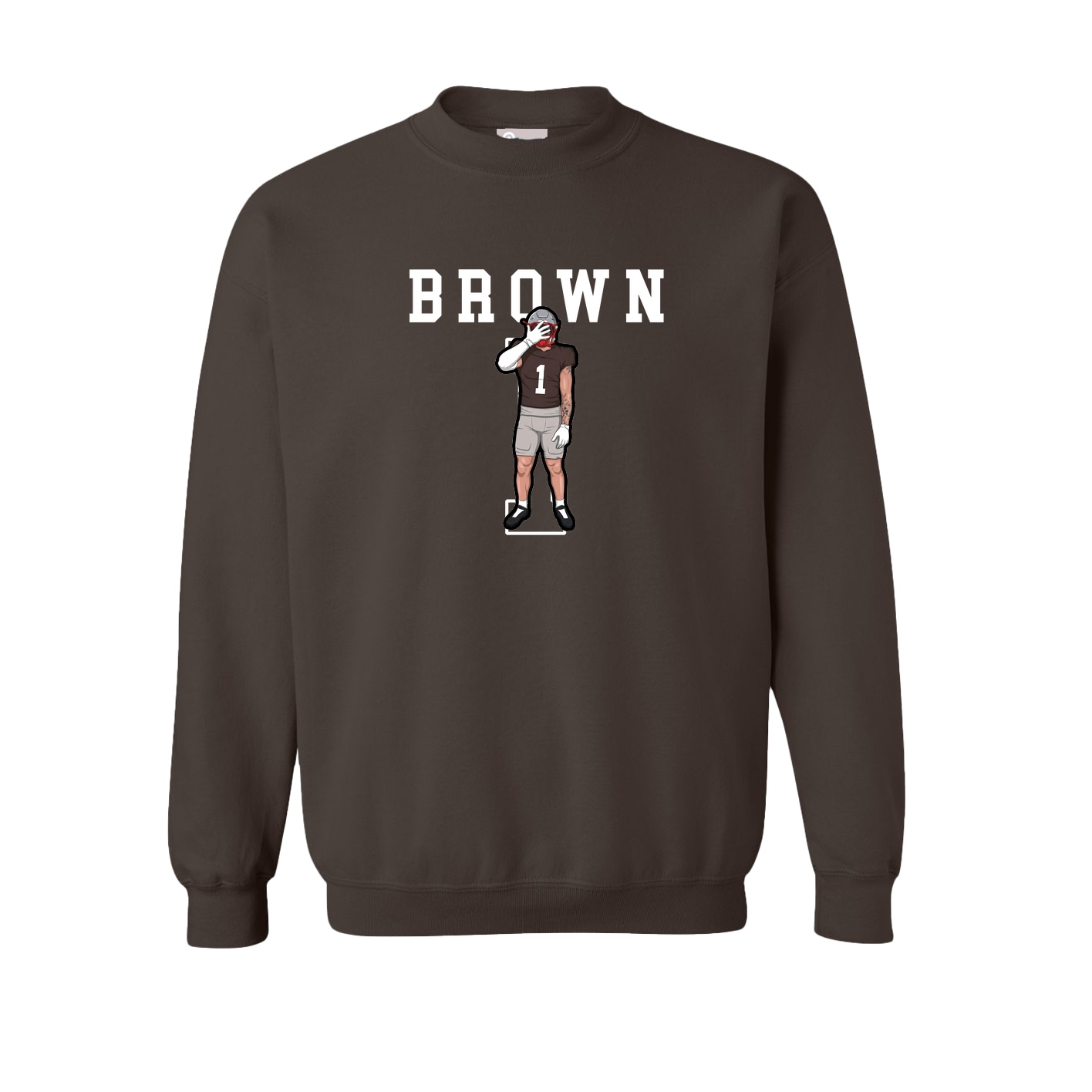 Fleece Crew — Shirsey in Brown