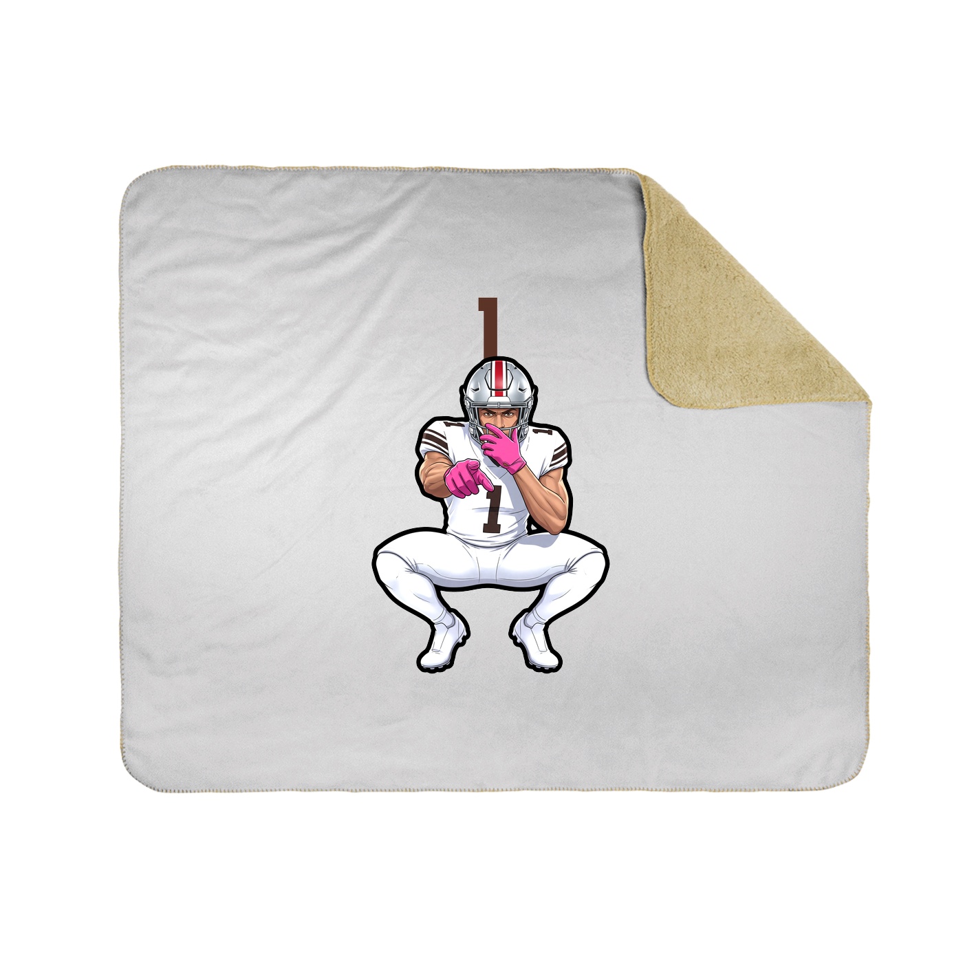Throw Blanket — Number Top in White