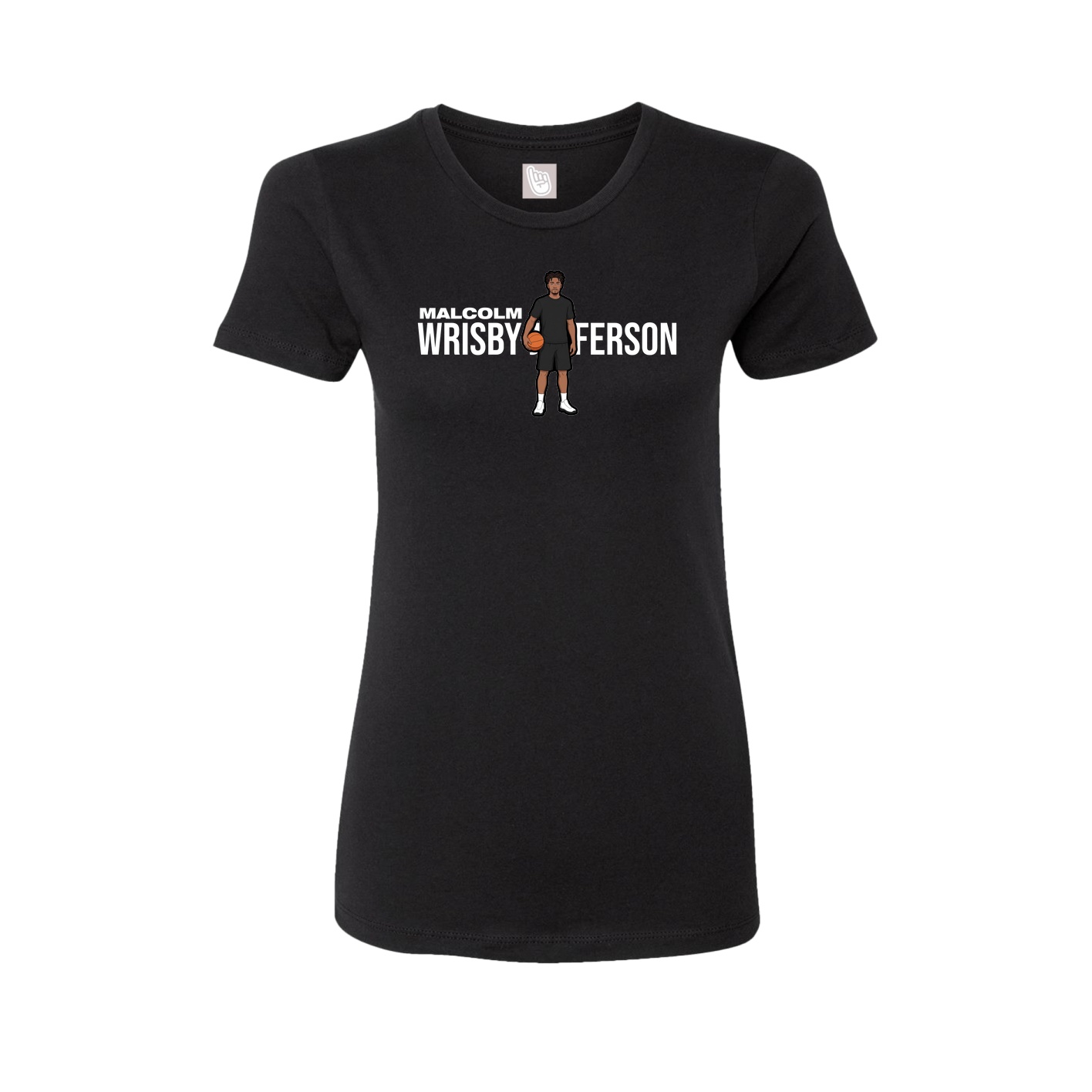 Fitted Women's Tee — Player Name in Black