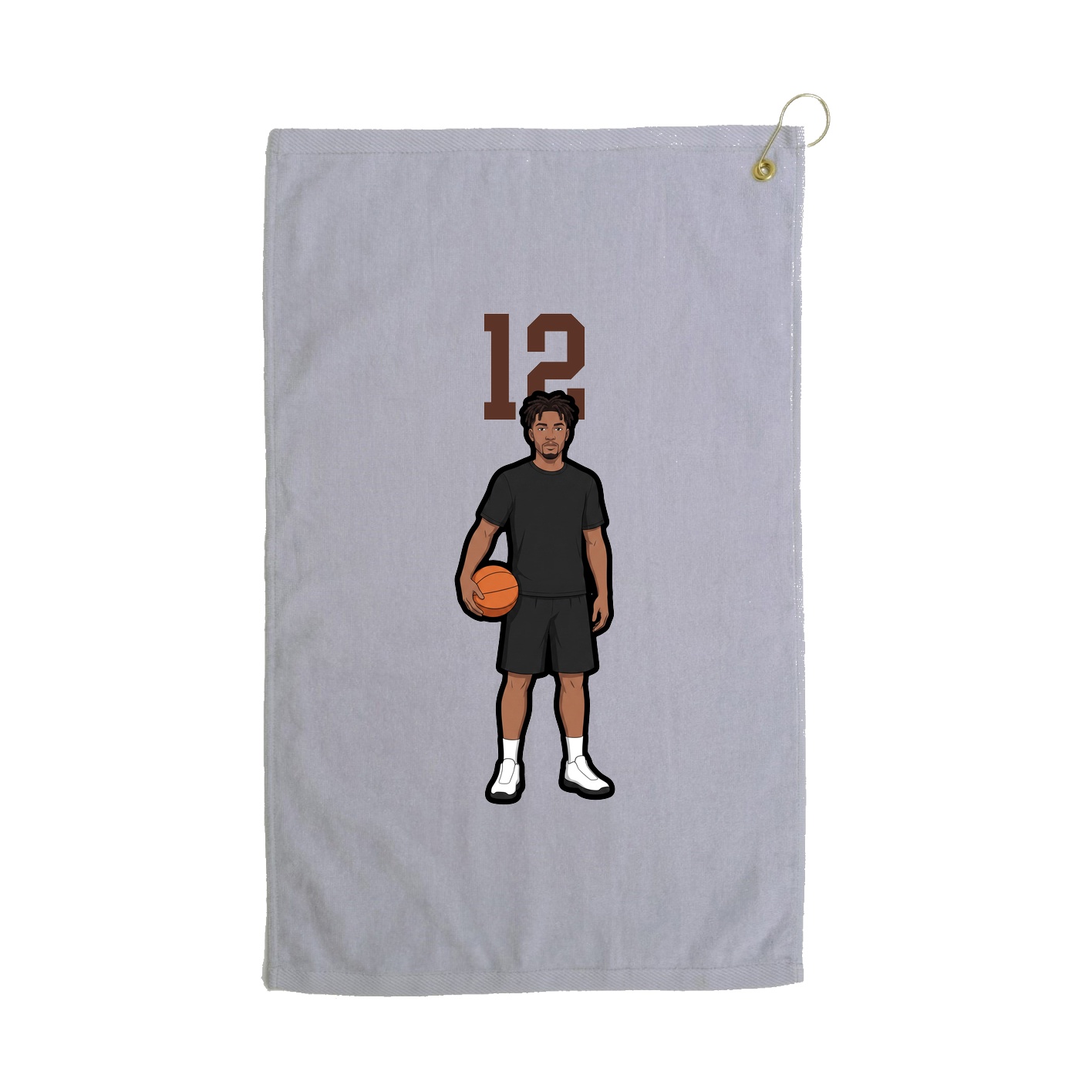 Golf Towel — Number Top in Grey