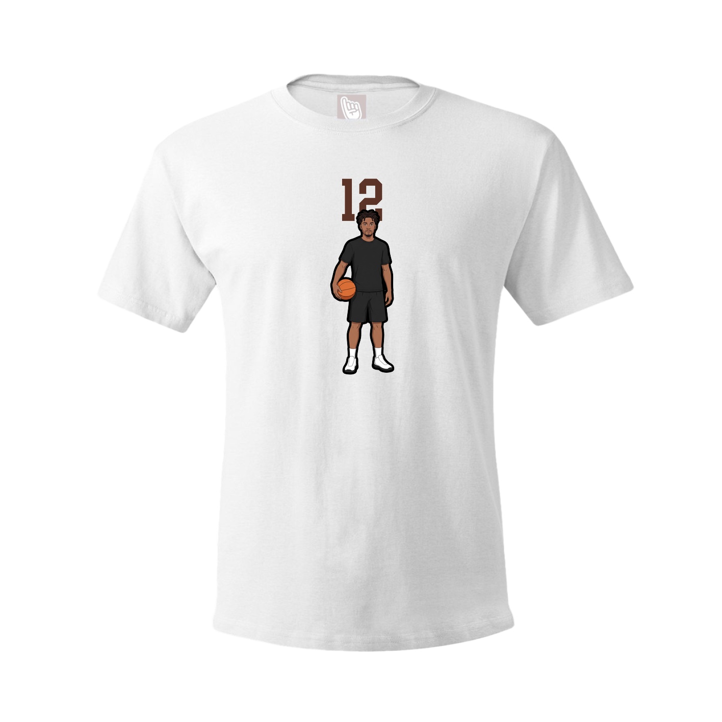 Youth Tee — Number Top in White