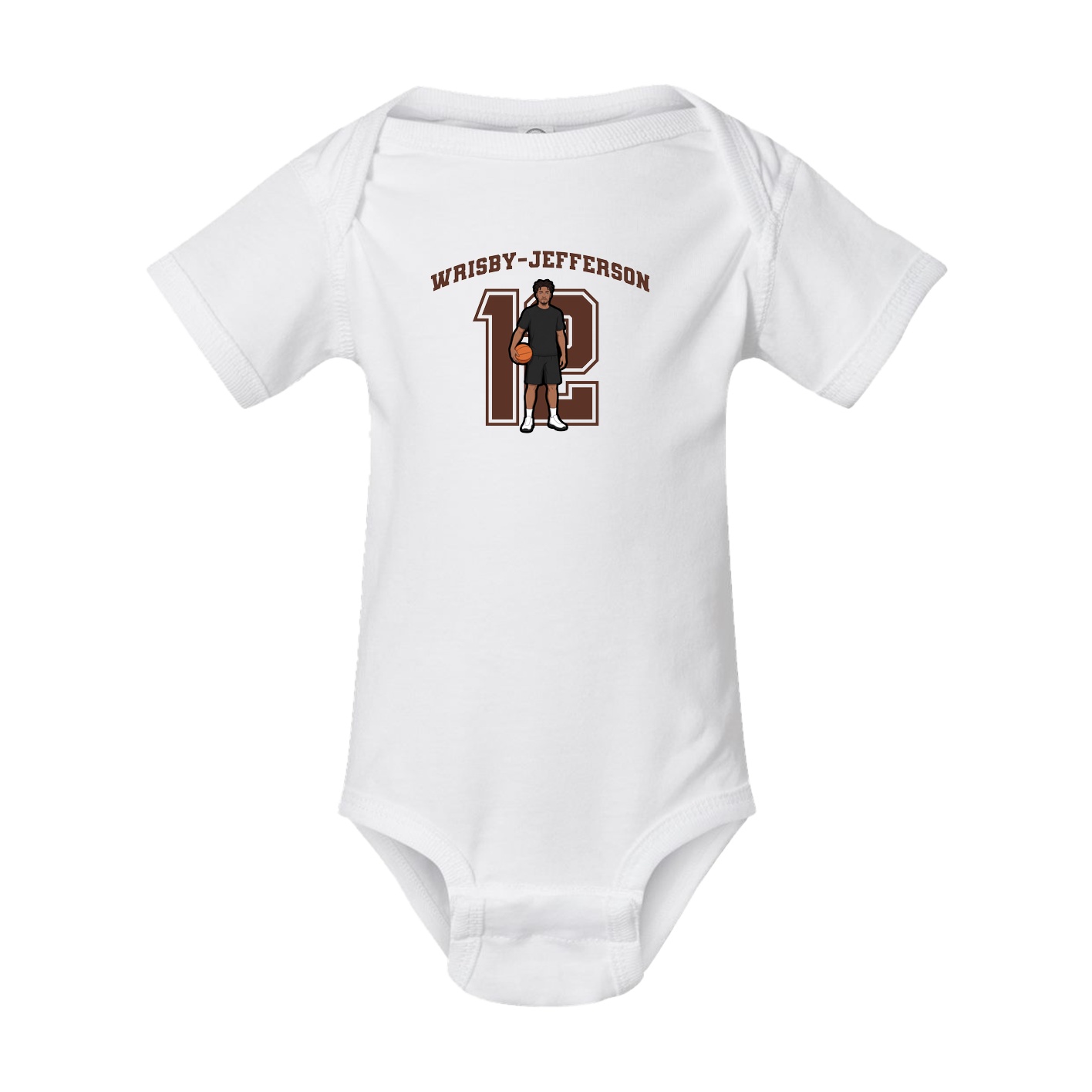 Baby Onesie — Number in White