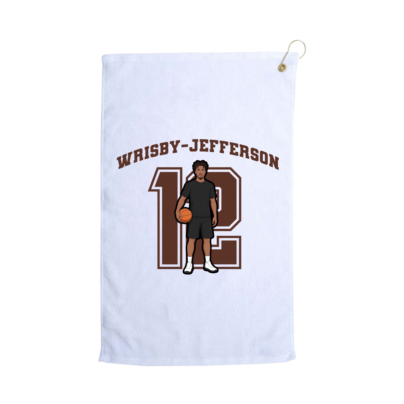 Golf Towel — Number in White