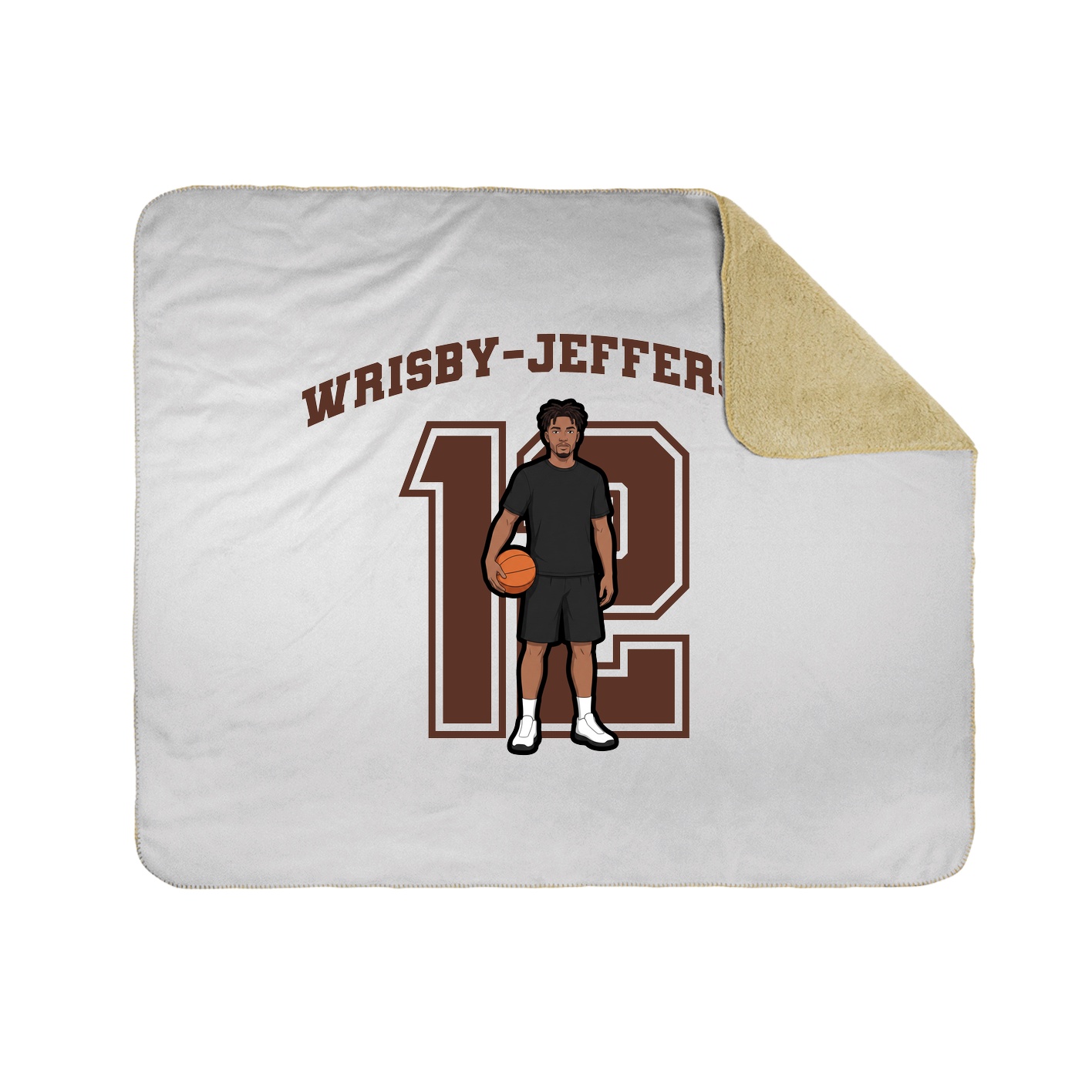 Throw Blanket — Number in White