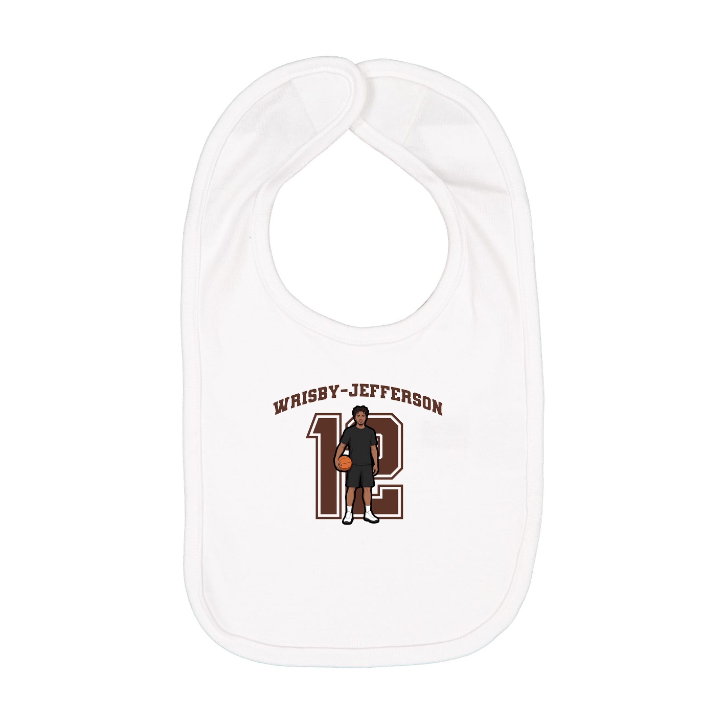 Infant Bib — Number in White