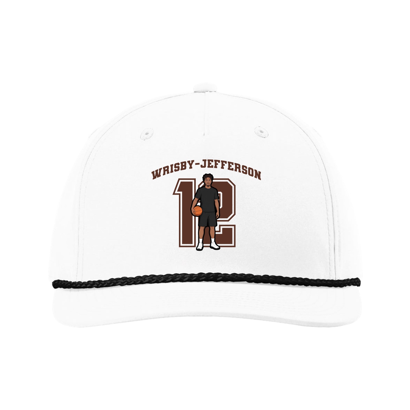 Five-Panel Classic Rope Cap — Number in White