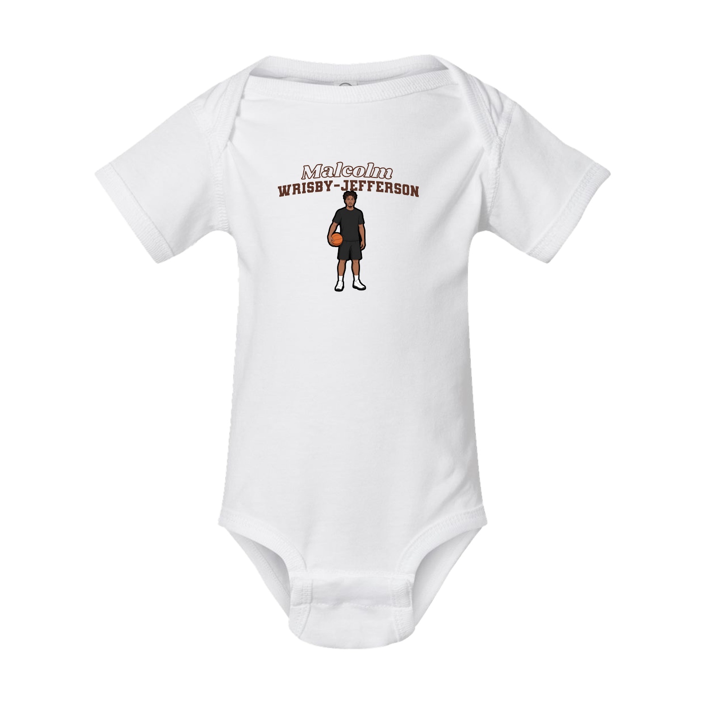 Baby Onesie — Name Arch in White