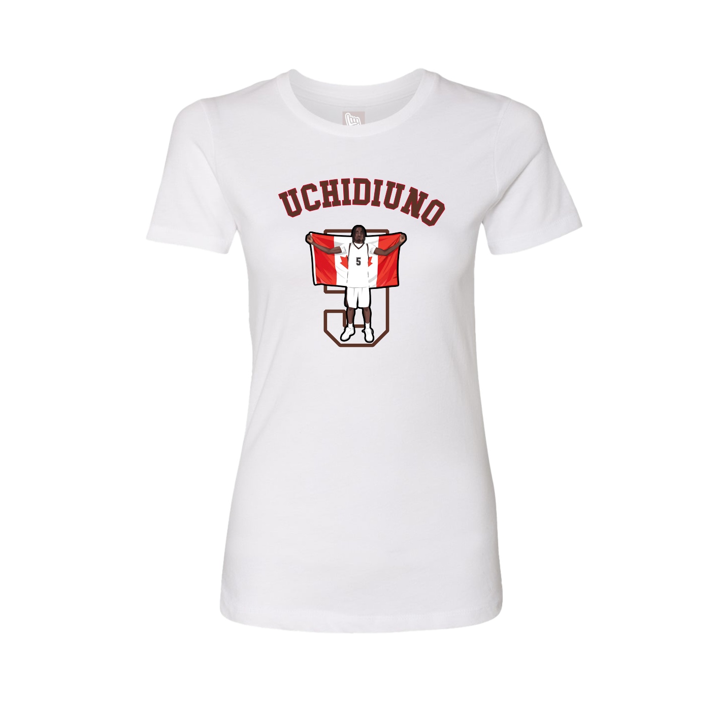 Fitted Women's Tee — Shirsey Arch in White