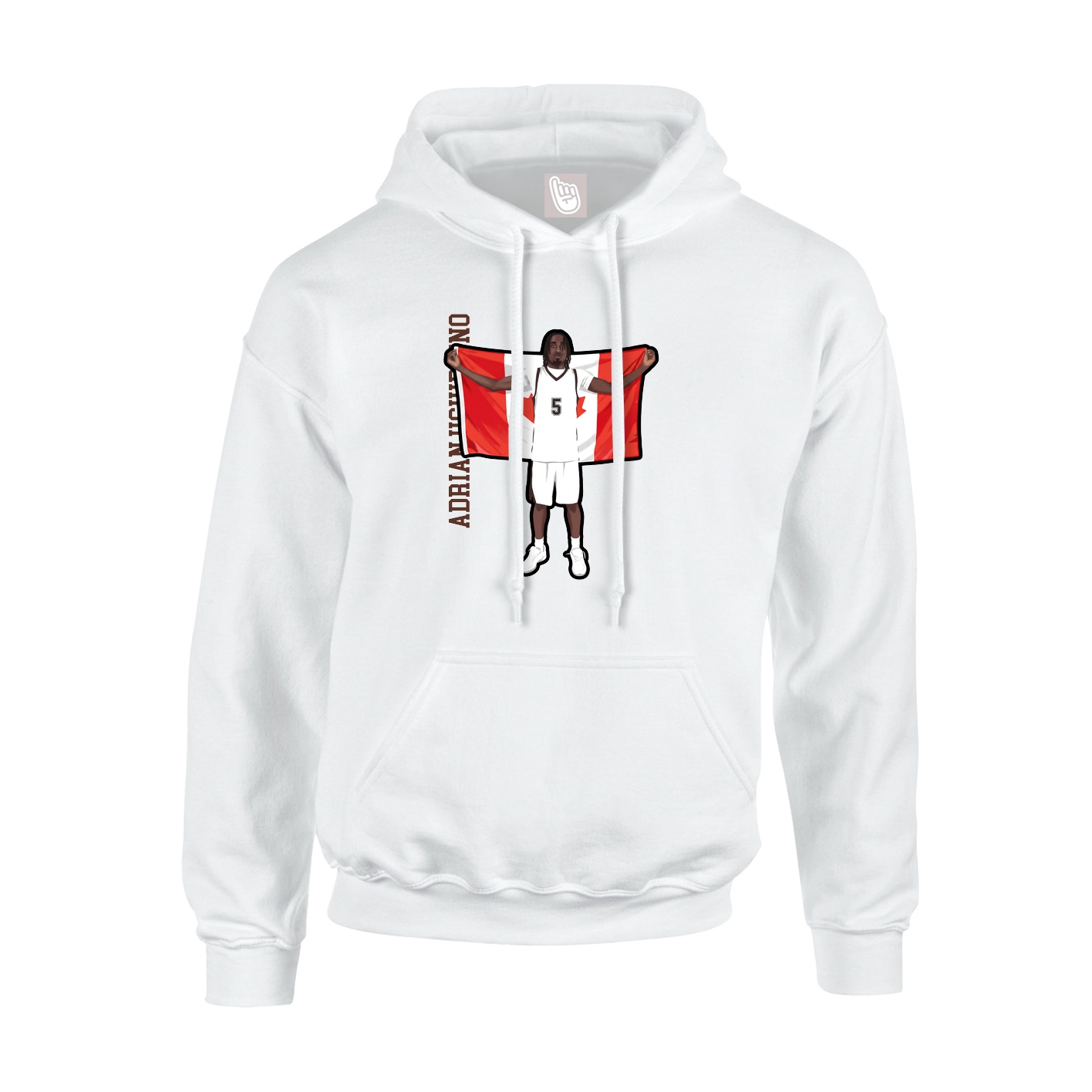 Hoodie — Name Vertical in White