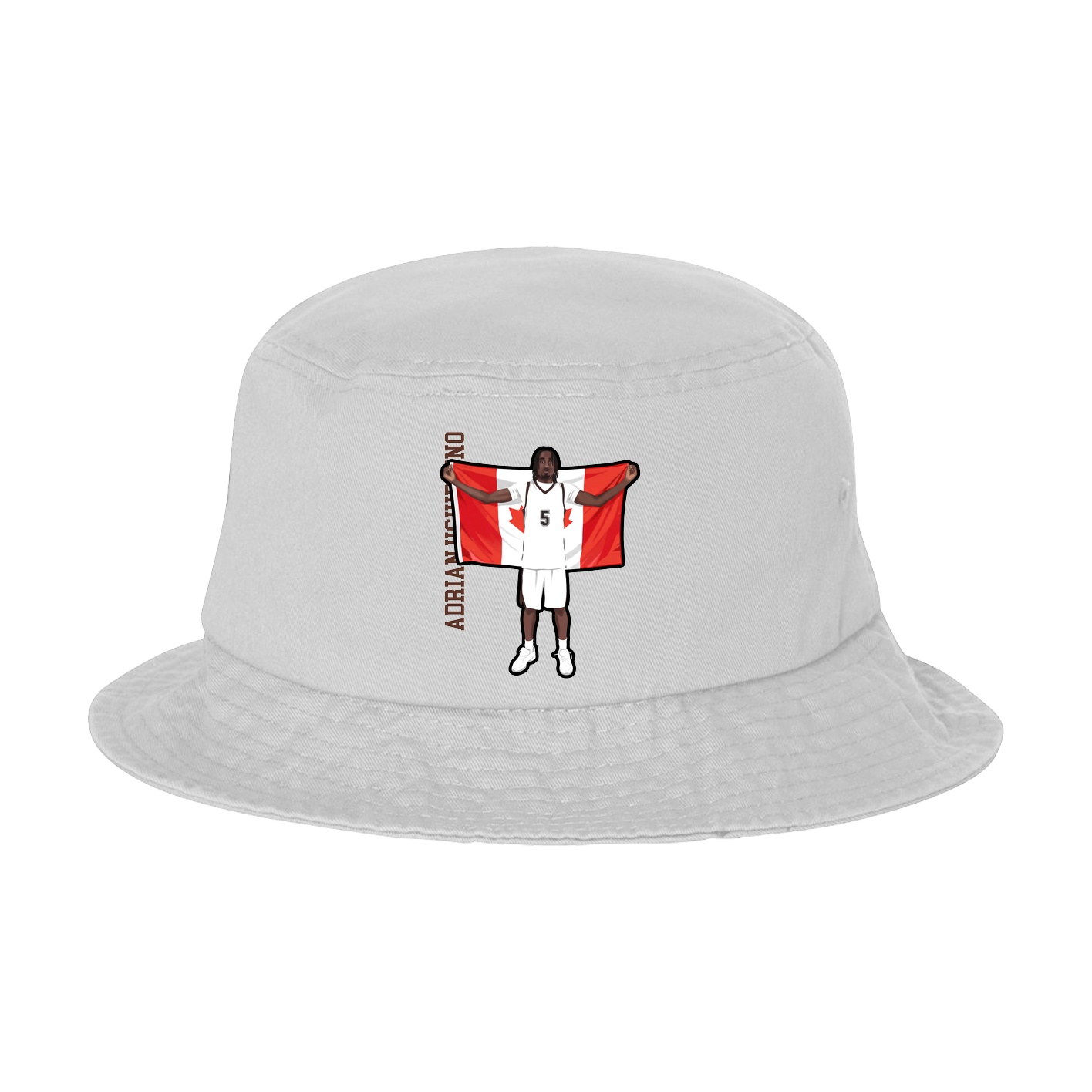 Bucket Cap — Name Vertical in White