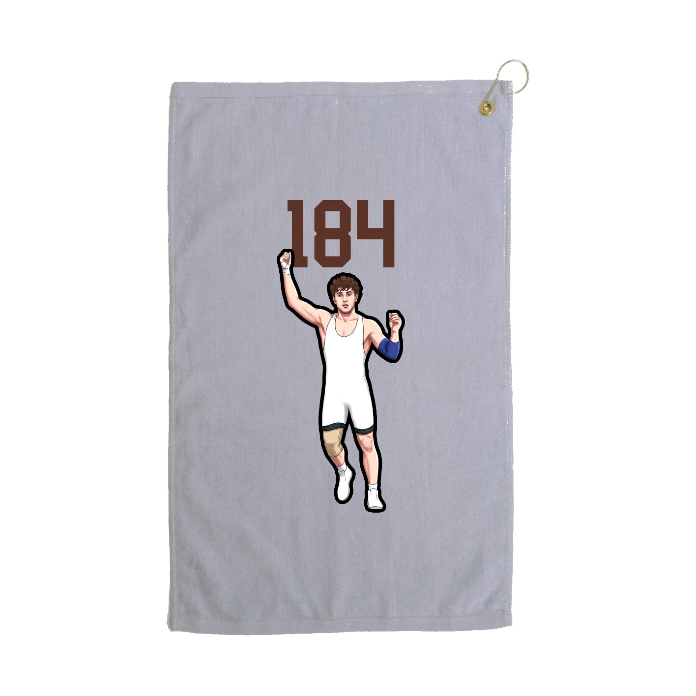 Golf Towel — Number Top in Grey