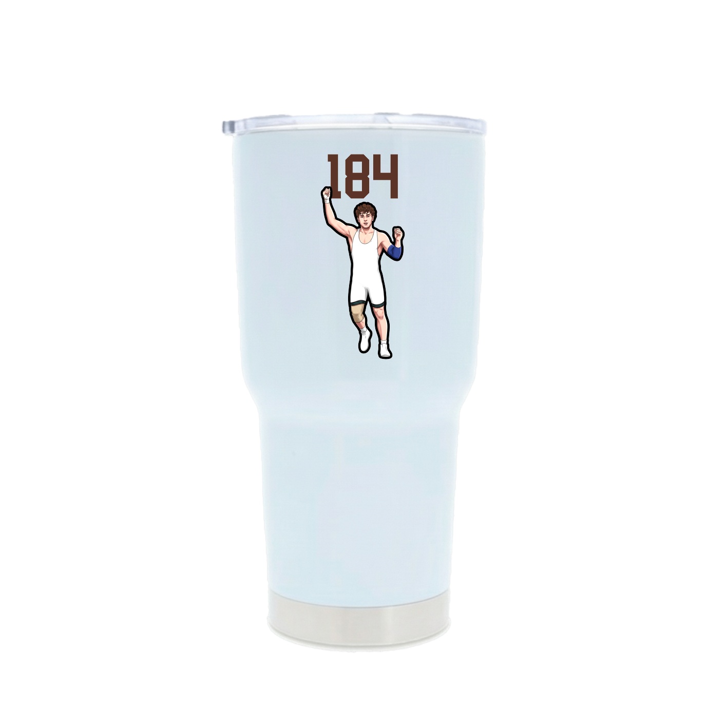 30oz Stainless Steel Tumbler — Number Top in White
