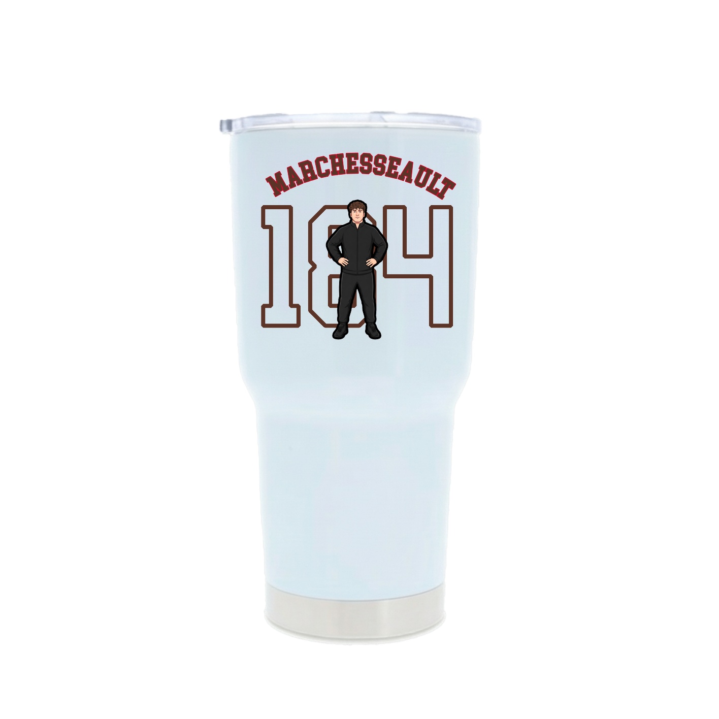 30oz Stainless Steel Tumbler — Shirsey Arch in White