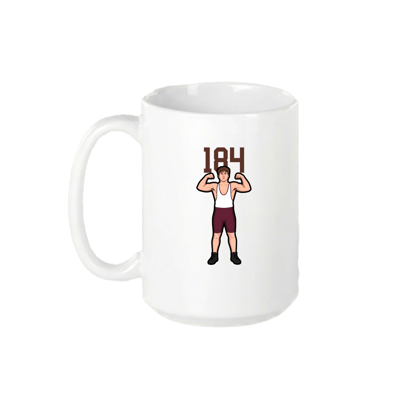 15oz Coffee Mug — Number Top in White