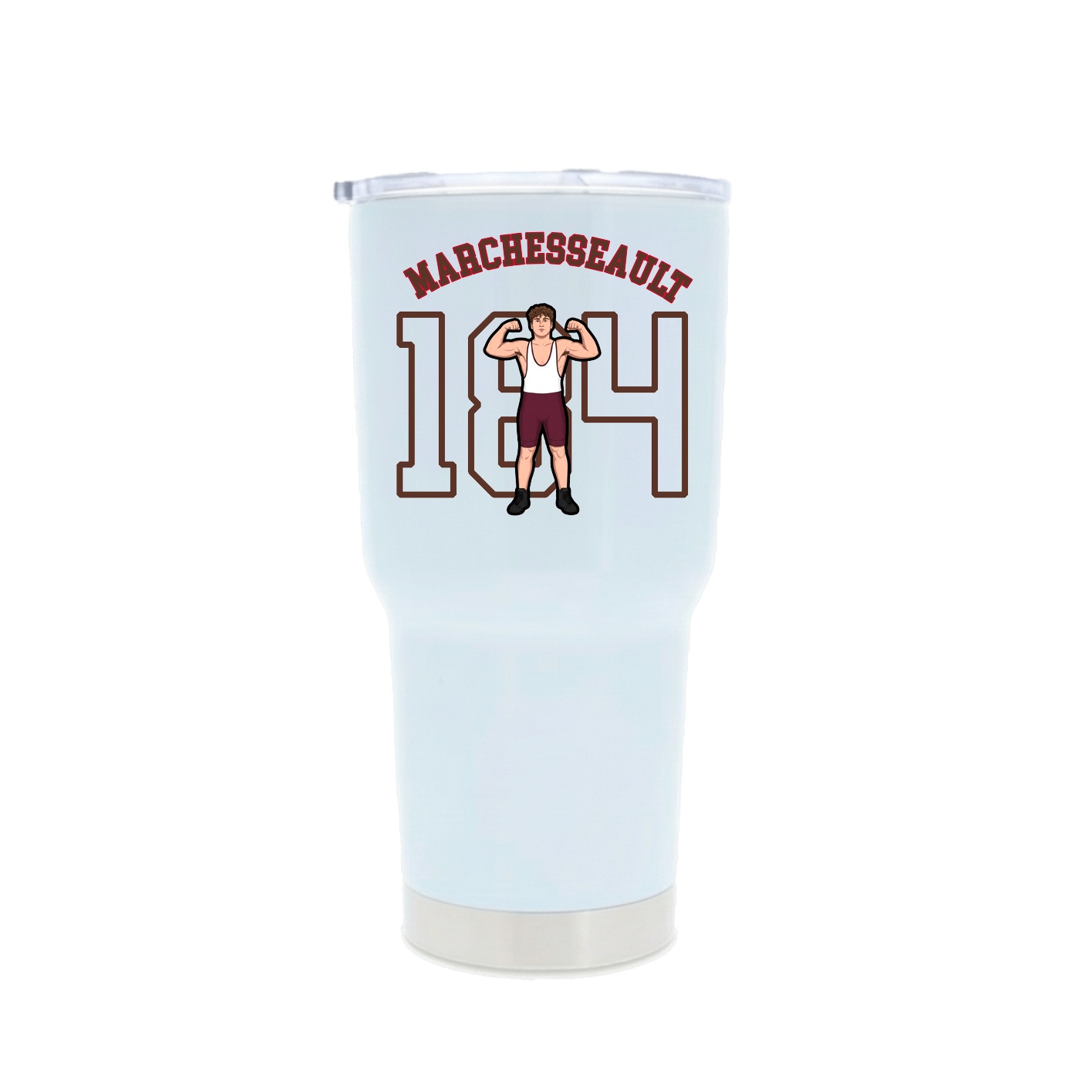30oz Stainless Steel Tumbler — Shirsey Arch in White