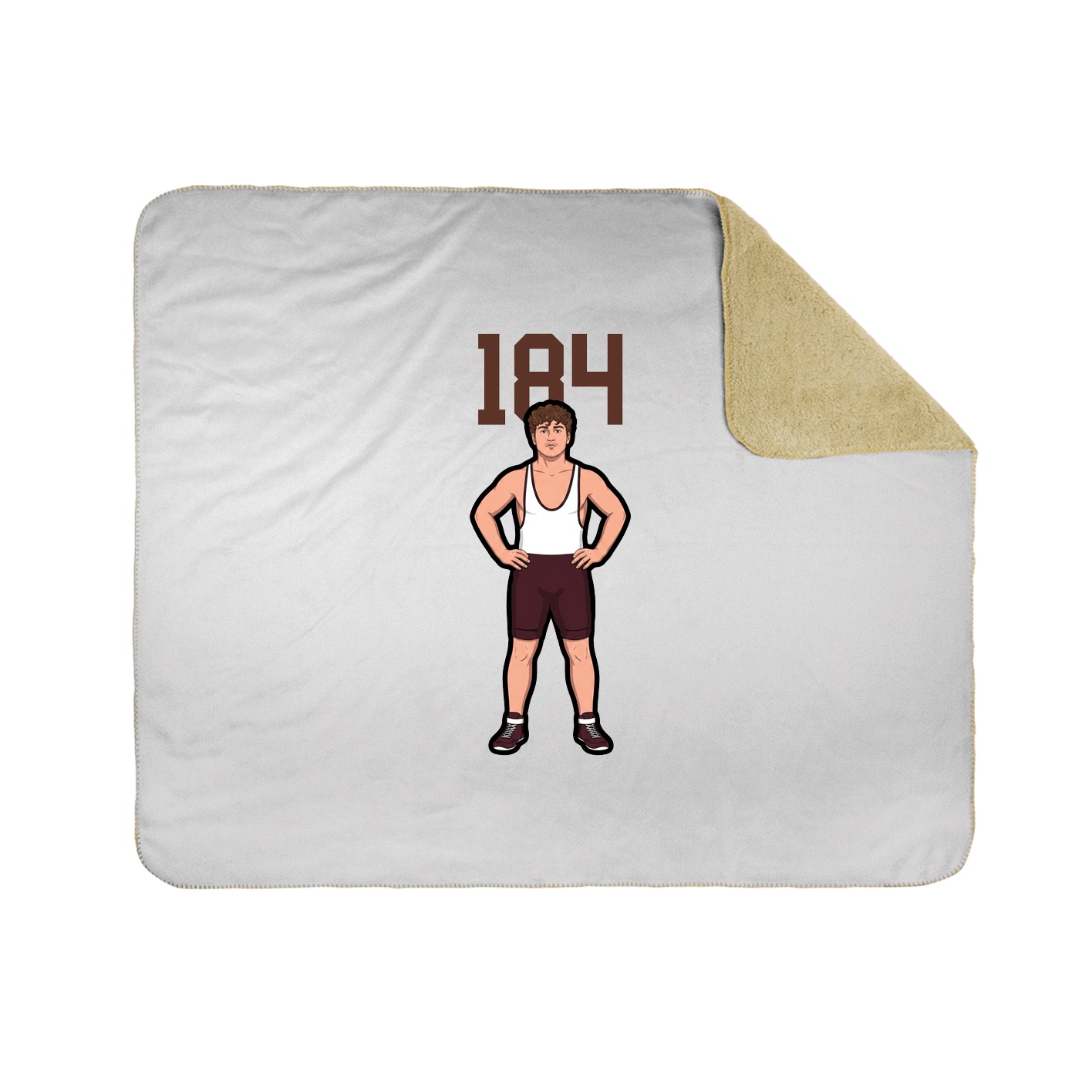 Throw Blanket — Number Top in White