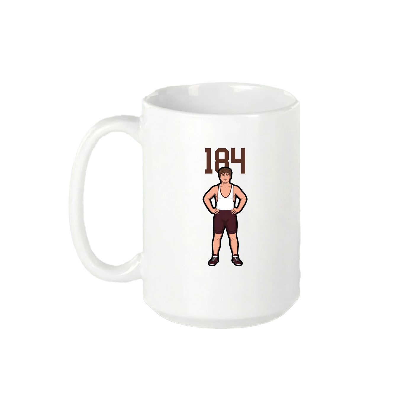 15oz Coffee Mug — Number Top in White