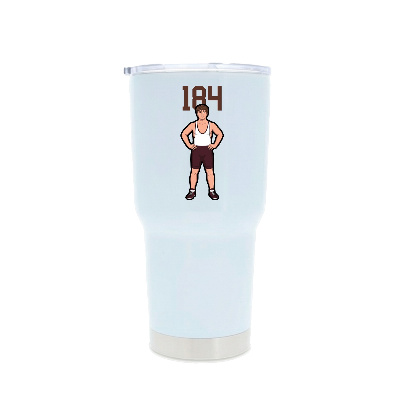 30oz Stainless Steel Tumbler — Number Top in White