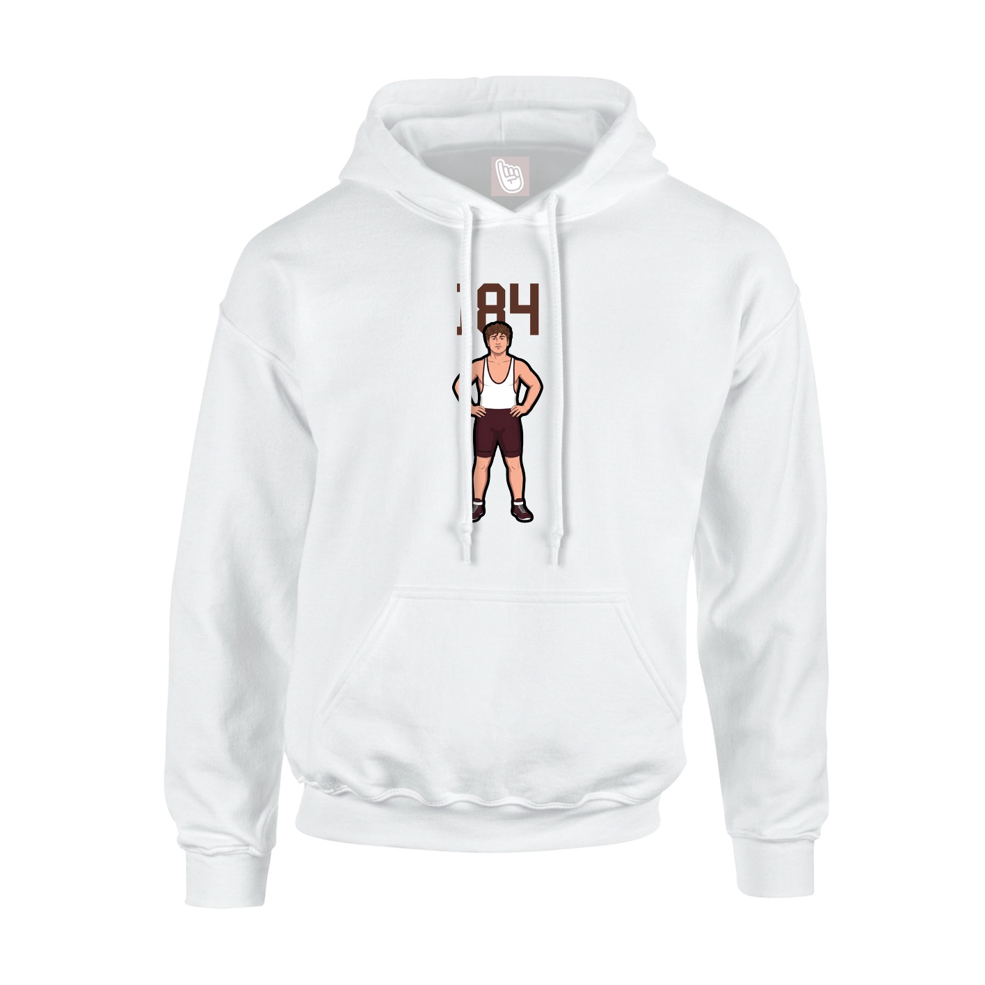 Youth Hoodie — Number Top in White