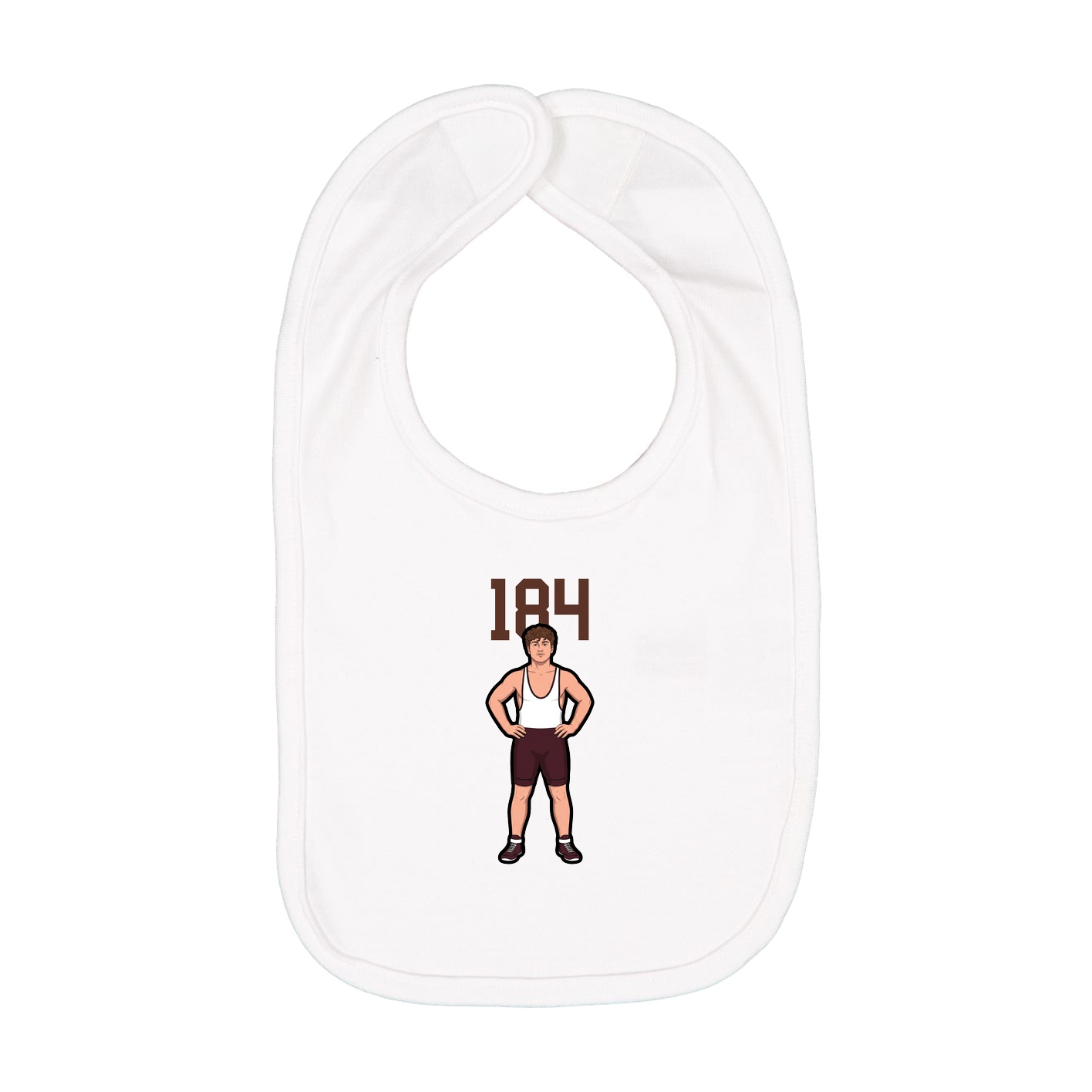 Infant Bib — Number Top in White