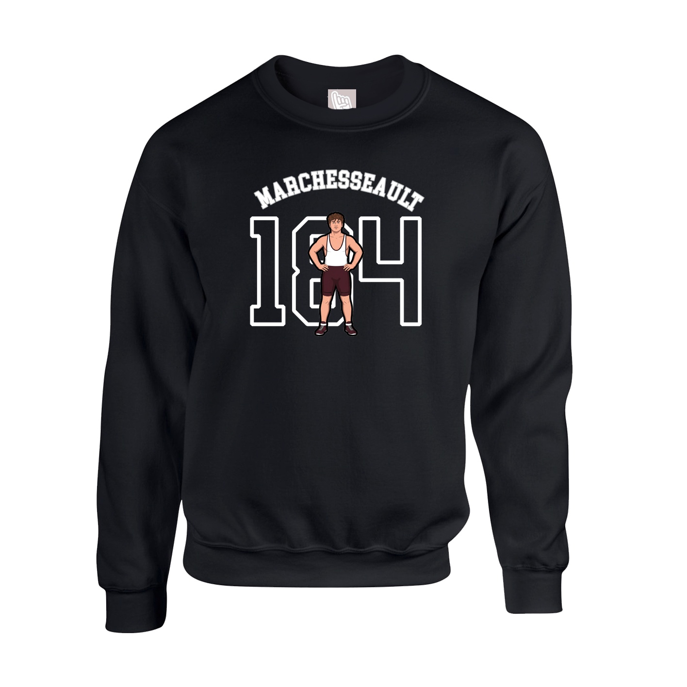 Fleece Crew — Shirsey Arch in Black
