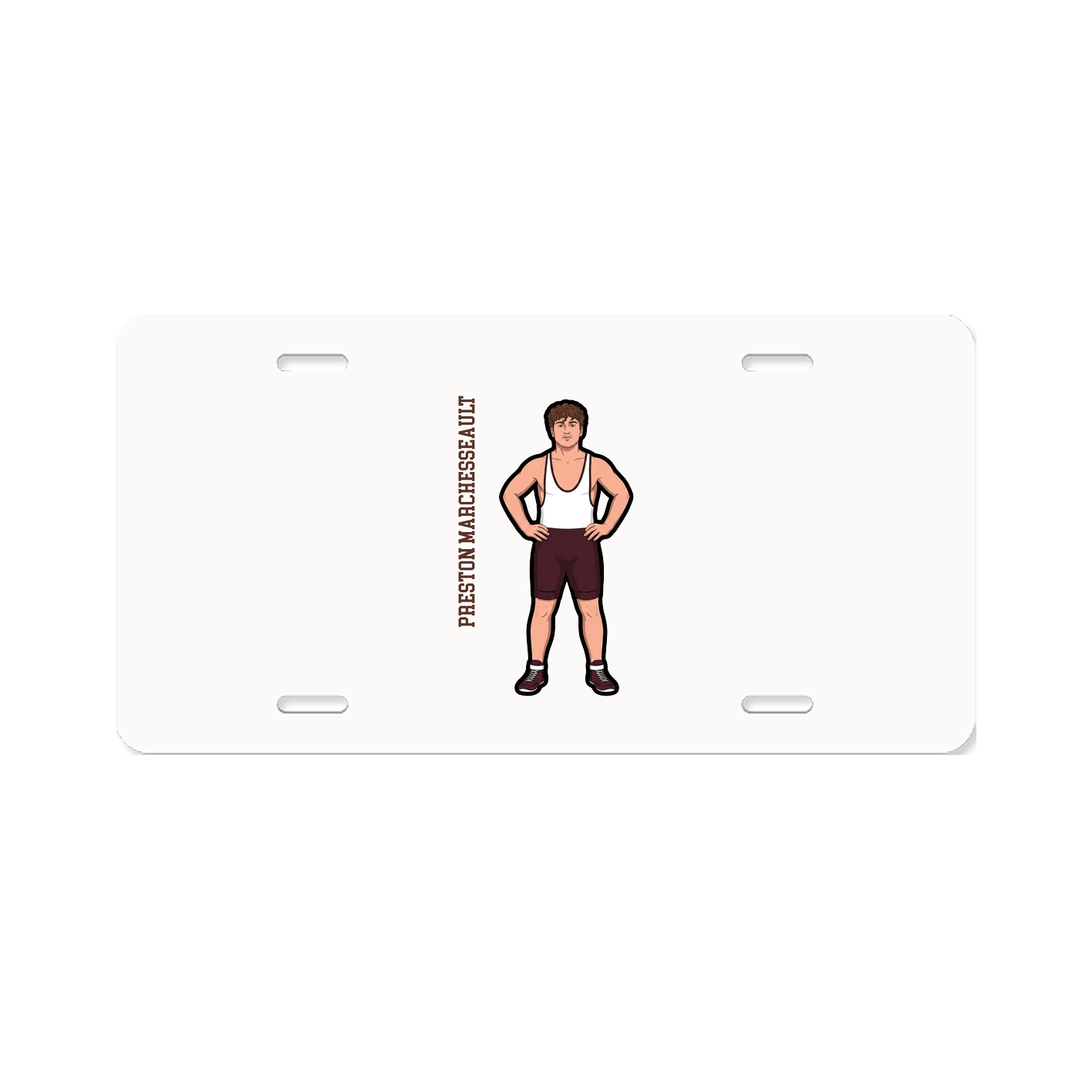 License Plate — Name Vertical in Classic