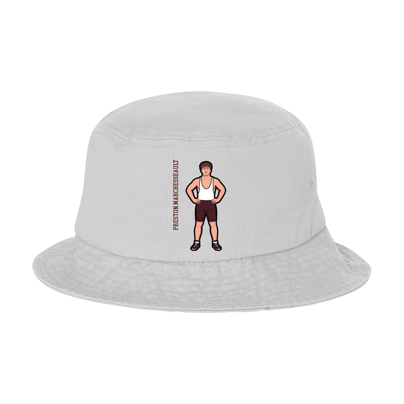 Bucket Cap — Name Vertical in White