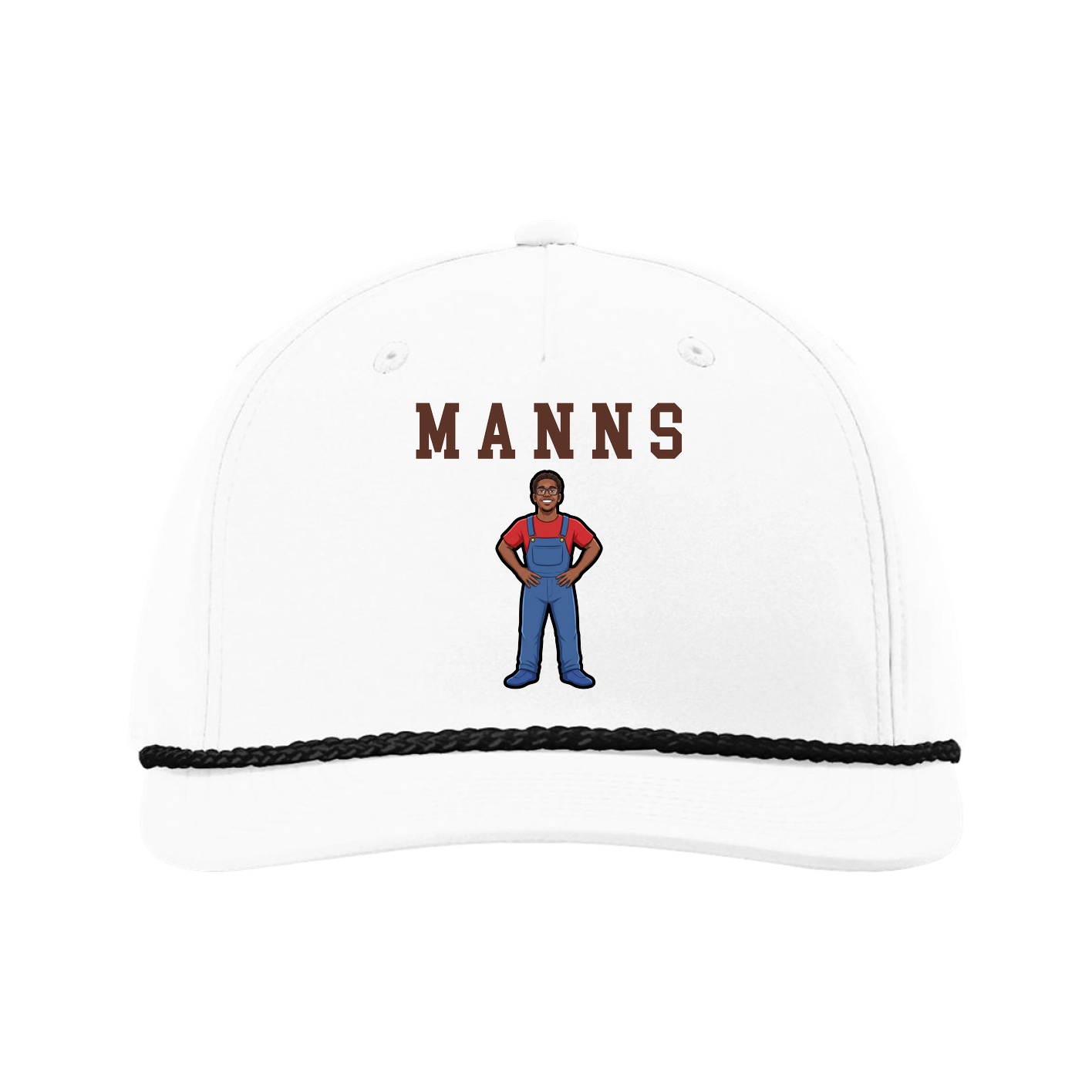 Five-Panel Classic Rope Cap — Shirsey in White