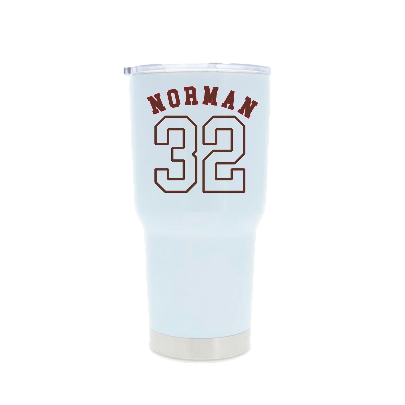 30oz Stainless Steel Tumbler — Shirsey Arch in White