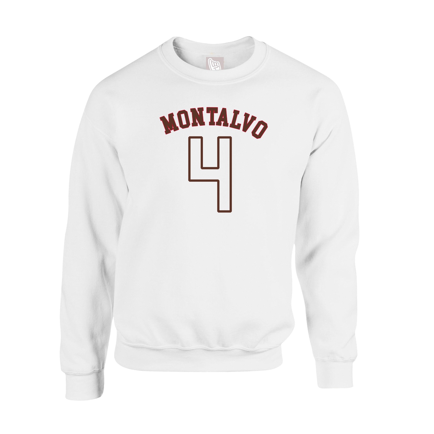 Fleece Crew — Shirsey Arch in White