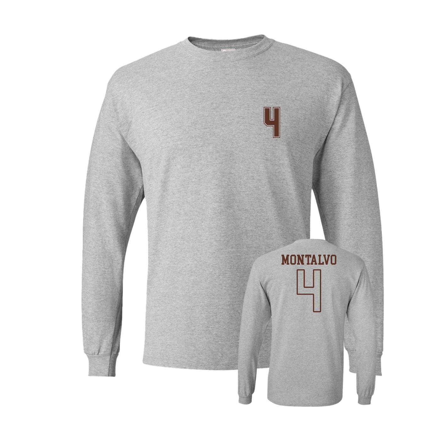 Long Sleeve Tee — Chest Back in Grey