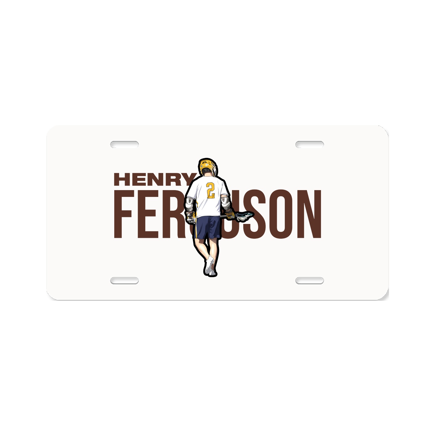 License Plate — Player Name in Classic