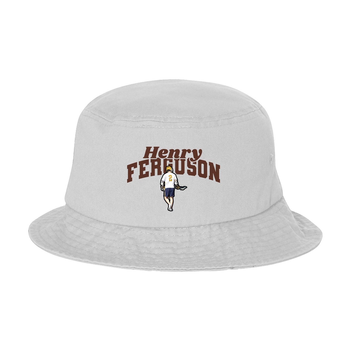 Bucket Cap — Signature Arch in White