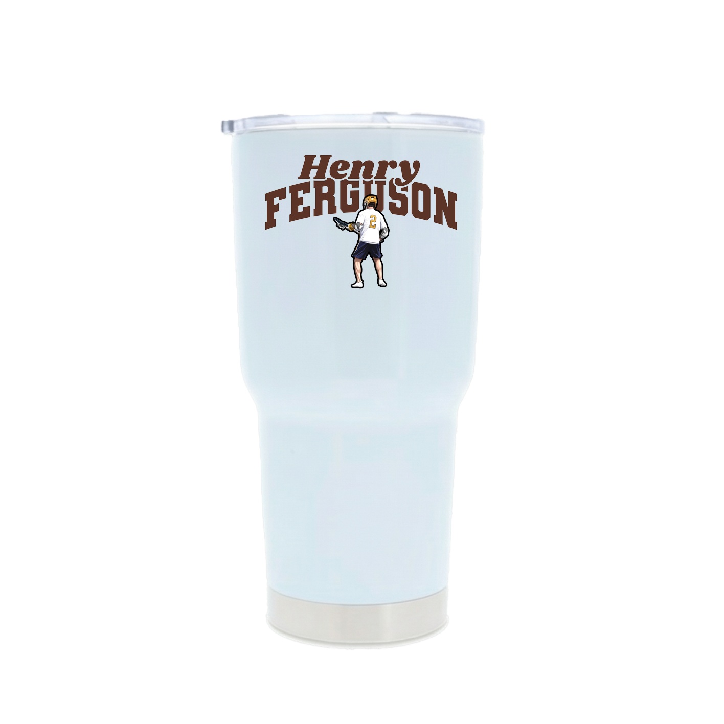 30oz Stainless Steel Tumbler — Signature Arch in White