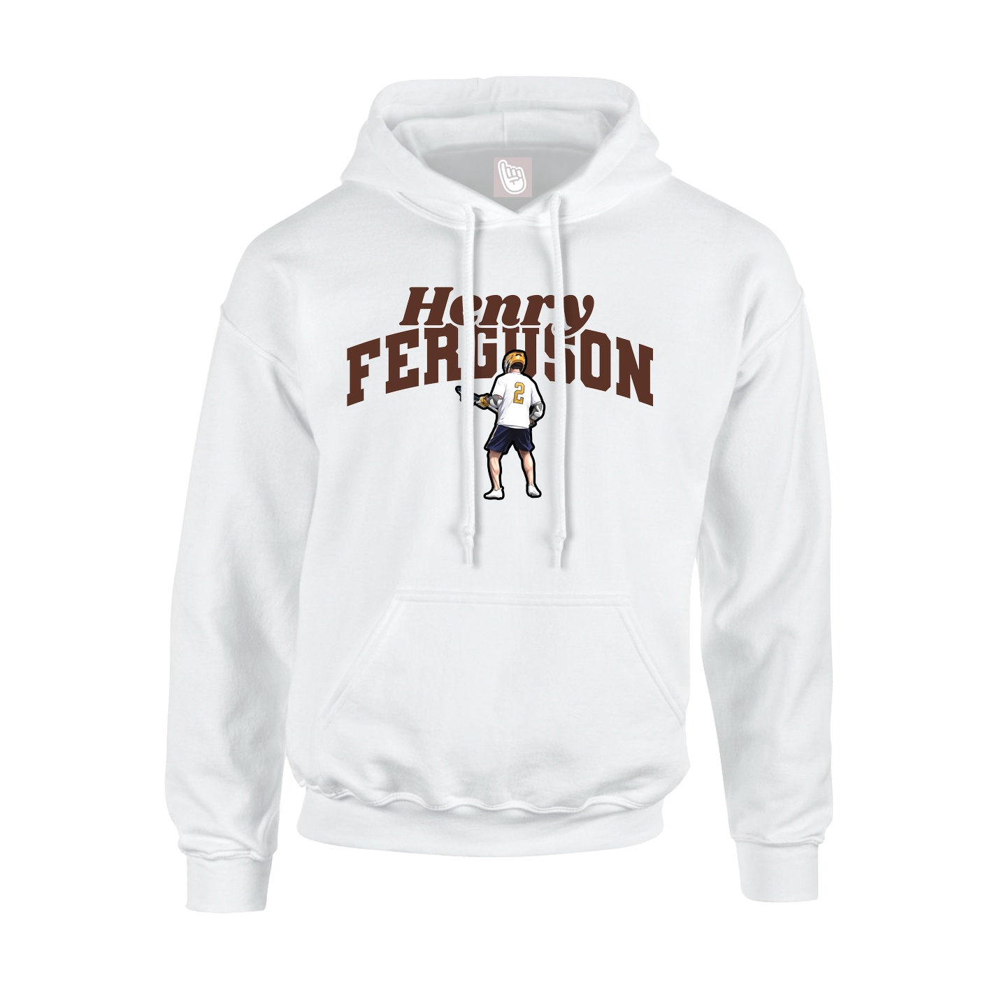 Youth Hoodie — Signature Arch in White