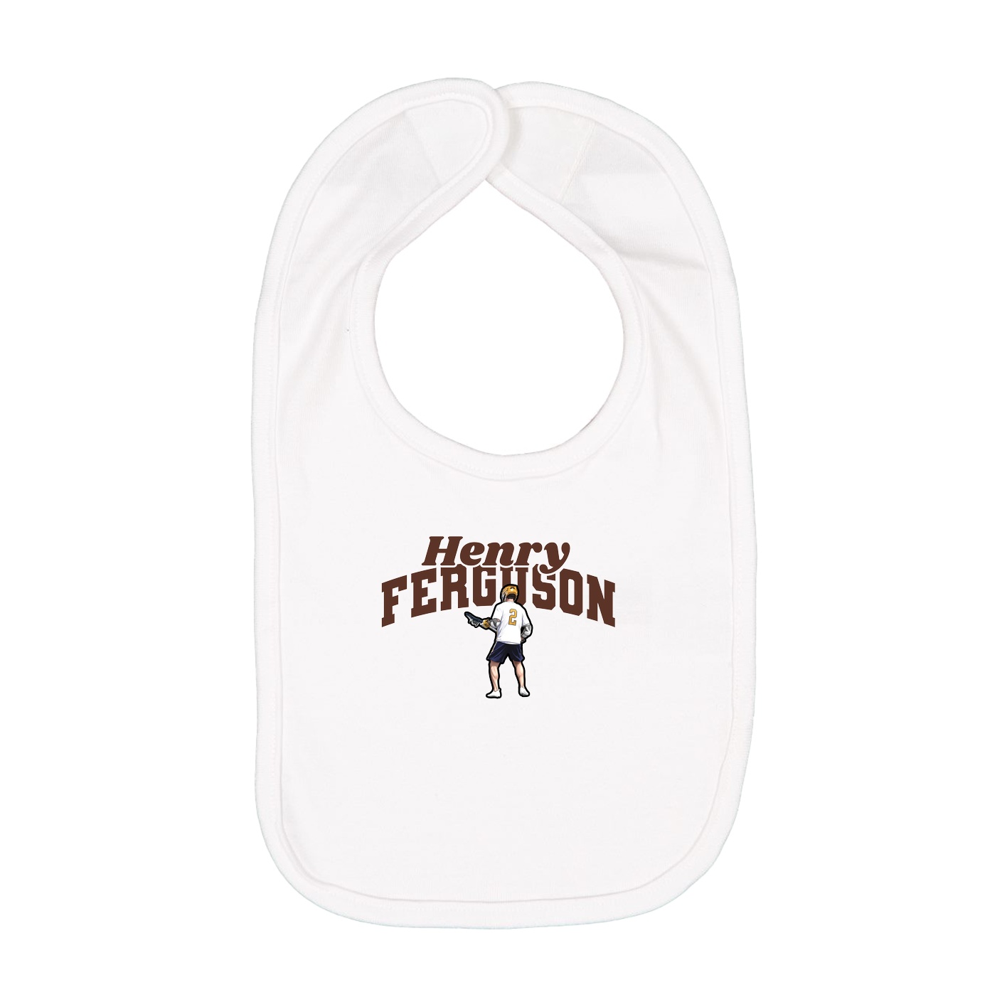 Infant Bib — Signature Arch in White